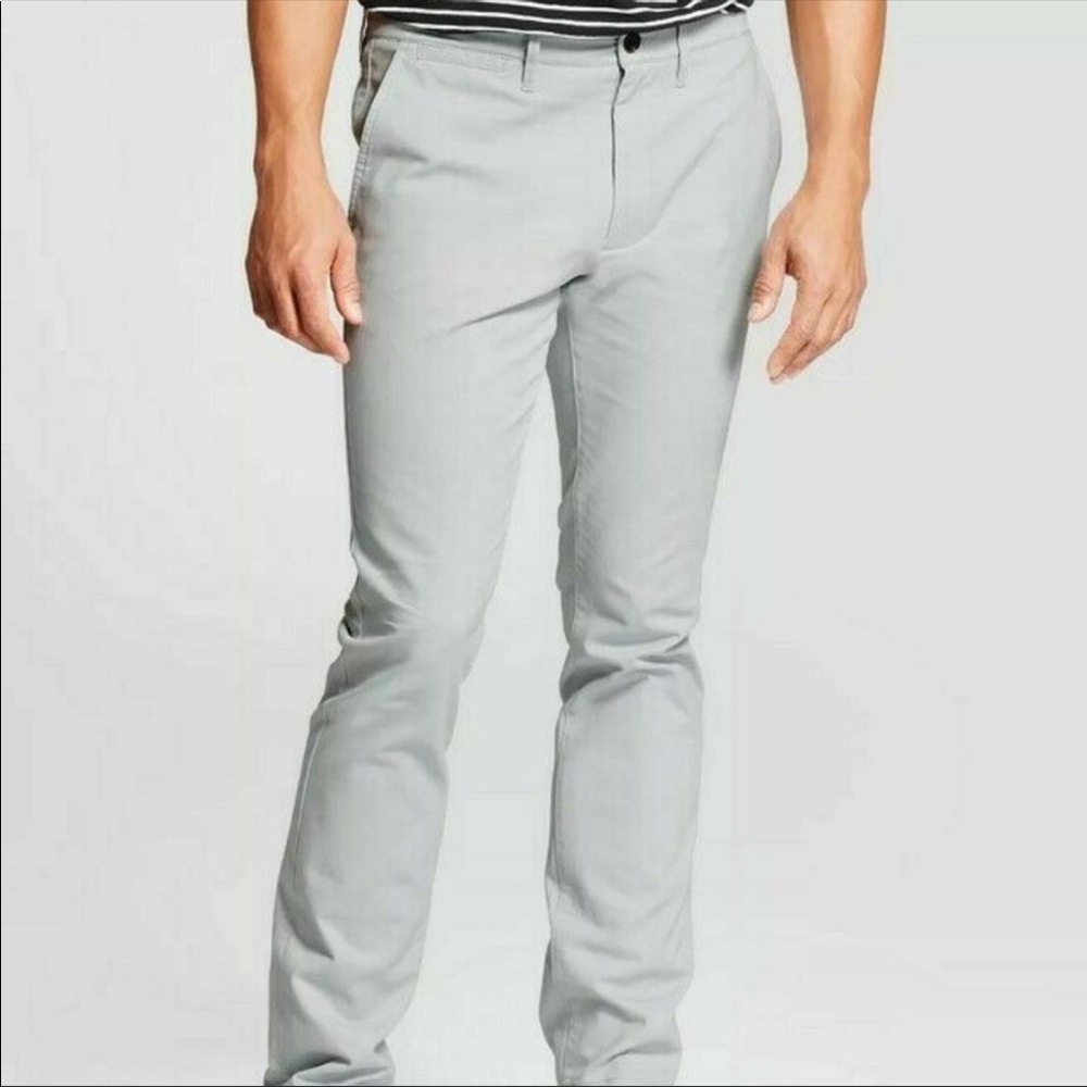 Goodfellow & Co Men's Athletic Fit Hennepin Chino Pants Masonry Gray 34x32